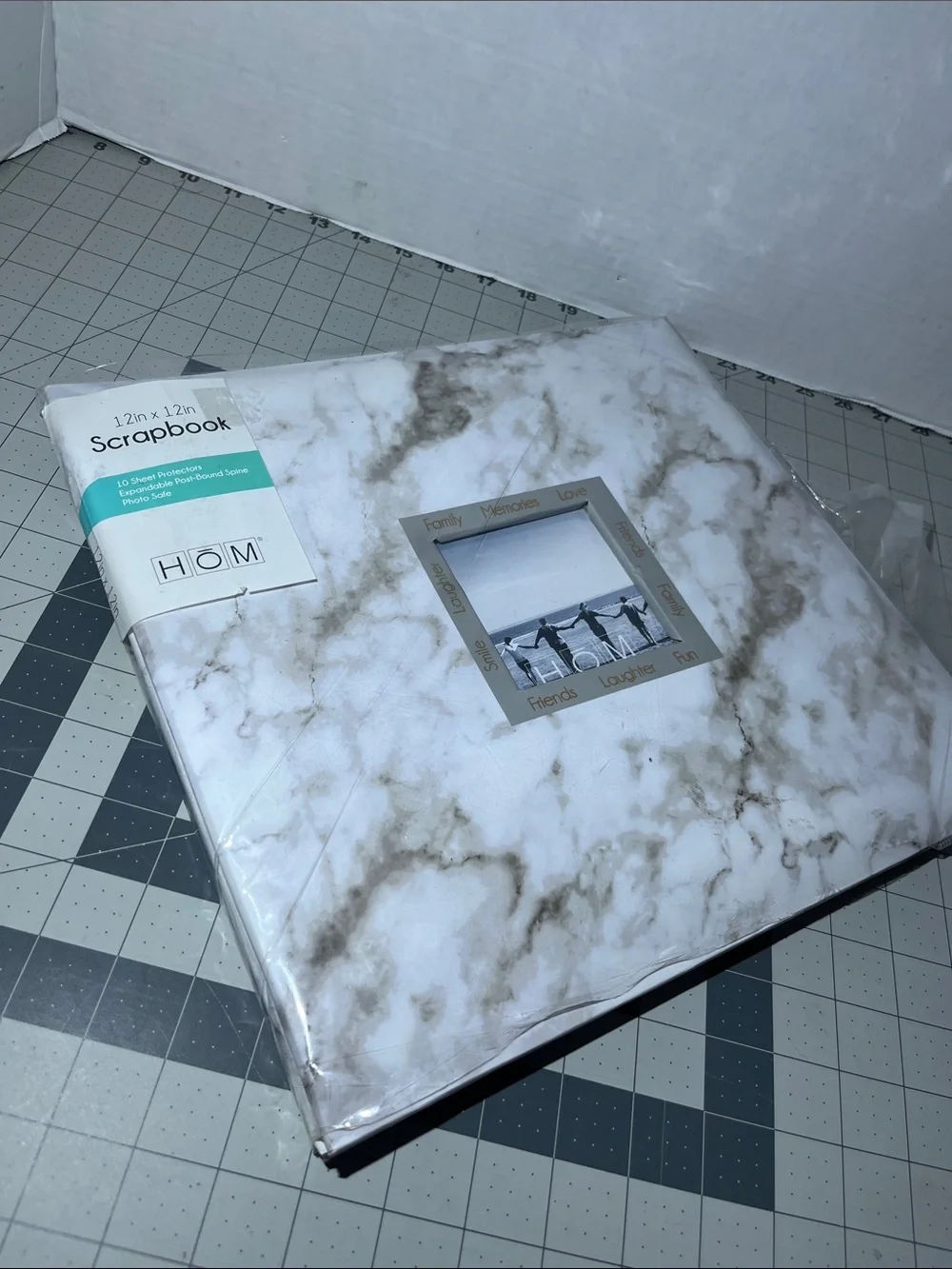 Marble Pattern 12x12 Scrapbook Album - White